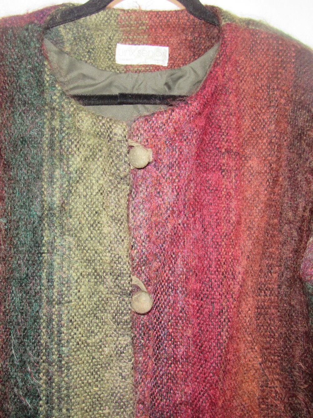 Vintage Jinx Senior Artisan Jacket Wool / Mohair Blend Multicolor Canadian ZA218